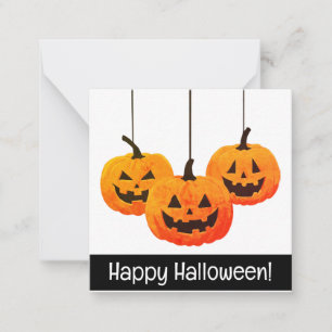 Gelukkige halloween kaarten, schattig, voorraad up notitiekaartje