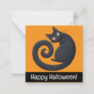 Gelukkige halloween kaarten, schattig, voorraad up notitiekaartje