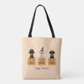 Gelukkige Halloween Labrador Retriever Honden Pomp Draagtas (Achterkant)