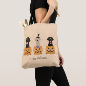 Gelukkige Halloween Labrador Retriever Honden Pomp Draagtas (Dichtbij)