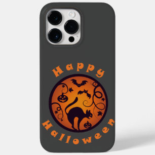 Gelukkige Halloween lantaarn zwarte kat spinnen en Case-Mate iPhone 14 Pro Max Hoesje