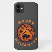 Gelukkige Halloween lantaarn zwarte kat spinnen en Case-Mate iPhone Case (Achterkant)
