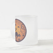 Gelukkige Halloween lantaarn zwarte kat spinnen en Matglas Koffiemok (Voorkant links)