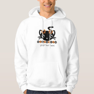 Gelukkige Halloween Leuke Zwarte Kat Hoodie