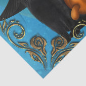 Gelukkige Halloween met grappige kat Tissuepapier (Detail)