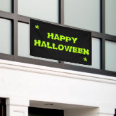 Gelukkige Halloween neon groen slijm spooky typogr Spandoek (Buitenkant Gebouw)