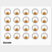 Gelukkige Halloween pompoen stip cirkel labels (Vel)