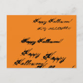 Gelukkige Halloween rustieke inkt cursief script W Briefkaart (Voorkant)