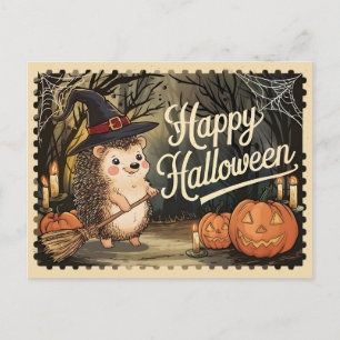 Gelukkige Halloween Schattigee egel Briefkaart