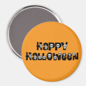 Gelukkige Halloween schedels magneet (Voorkant / Achterkant)