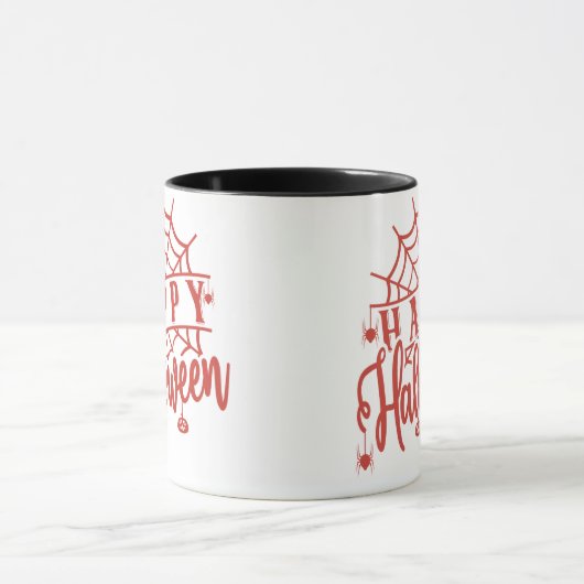 Gelukkige Halloween Spiderweb Spinnen Leuke Hallow Mok (Midden)