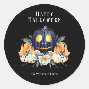 Gelukkige Halloween Spooky Samhain Pompoenen Krist Ronde Sticker