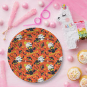 Gelukkige Halloween Vampier Vleermuis Volle Maan F Papieren Bordje (Feest)