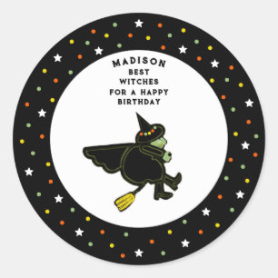 Gelukkige Halloween Verjaardag Ronde Sticker