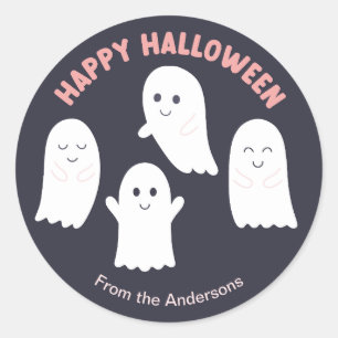 Gelukkige Halloween vriendelijke geesten Ronde Sticker