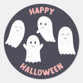 Gelukkige Halloween vriendelijke geesten Ronde Sticker