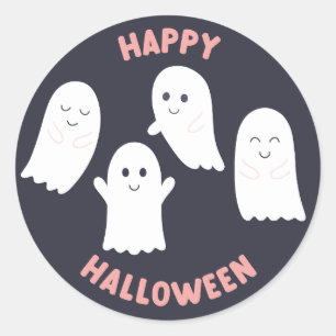 Gelukkige Halloween vriendelijke geesten Ronde Sticker