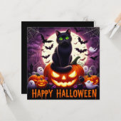 Gelukkige Halloween Wenskaarten Kaart (Voorkant / Achterkant in situ)