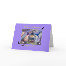 Gelukkige Halloween Zuster, kat kaart