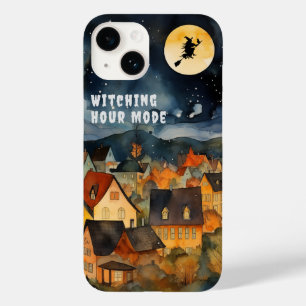 Gelukkige Halloween zwart wit heks Case-Mate iPhone 14 Hoesje