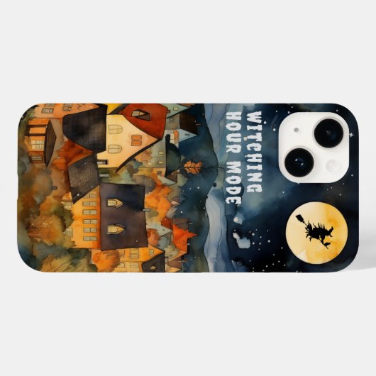 Gelukkige Halloween zwart wit heks Case-Mate iPhone Case (Achterkant (horizontaal))