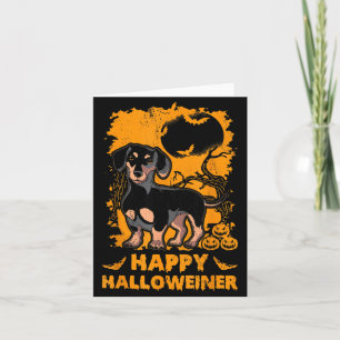 Gelukkige Halloweiner Dachshund Halloween Wiener D Kaart