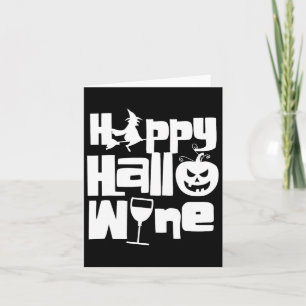 Gelukkige Hallowine Grappige Halloween Nacht Heks Kaart