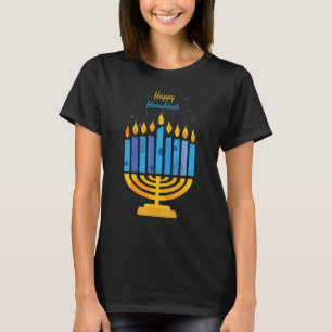 Gelukkige Hanukka Kaarsen Menora Joods Hanukka 202 T-shirt