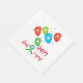 Gelukkige hart-verjaardag ballonnen servet (Hoek)