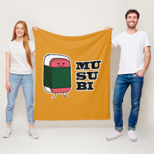 Gelukkige Hawaiiaanse Musubi Sushi Nori Fleece Deken