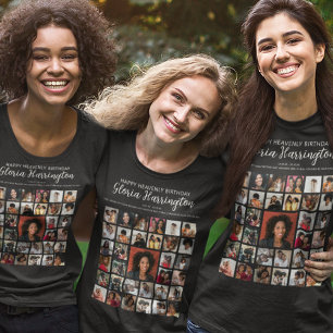 Gelukkige Hemelse Verjaardag Foto Hulde Memorial T-shirt