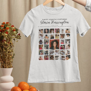 Gelukkige Hemelse Verjaardag Foto Hulde Memorial T-shirt