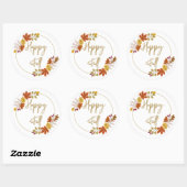 Gelukkige Herfst 3' Ronde Sticker (Vel)