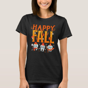 Gelukkige Herfst Borstel Ze Allemaal Tandarts Team T-shirt