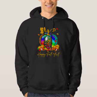 Gelukkige Herfst Yu2019alle Cute Luipaard Regenboo Hoodie