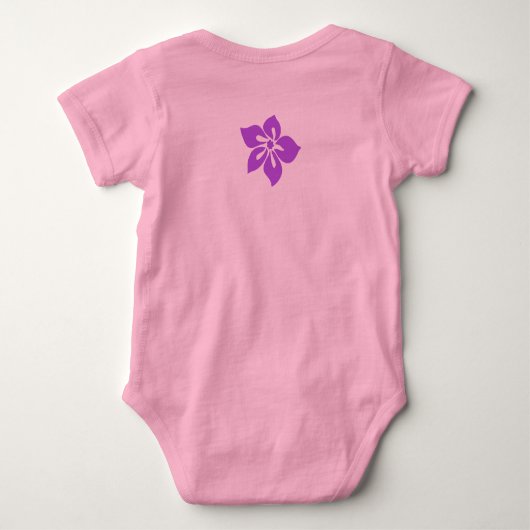 Gelukkige Hibiscus Baby Creeper Romper (Achterkant)