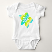 Gelukkige Hibiscus Baby Creeper Romper (Voorkant)