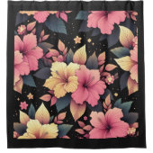 Gelukkige Hibiscus Douchegordijn (Voorkant)