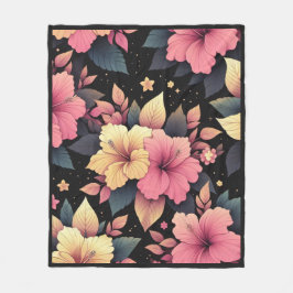 Gelukkige Hibiscus Fleece Deken