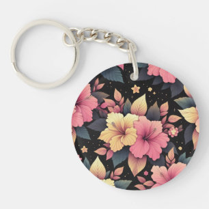 Gelukkige Hibiscus Sleutelhanger