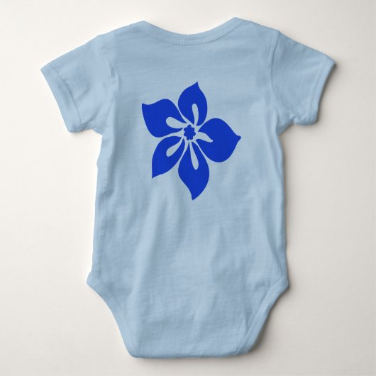 Gelukkige Hibiscus Tropische Bloemen Romper (Achterkant)