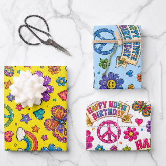 Gelukkige Hippie Verjaardag verschillende vellen v
