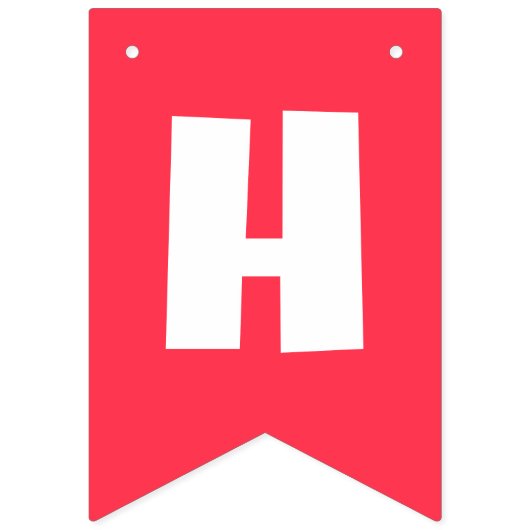 Gelukkige Hippo Bunting Banner (Tweede vlag)