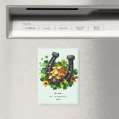 Gelukkige Hoefijzer en gouden munten St. Patrick's Magneet (Insitu (Vaatwasser))