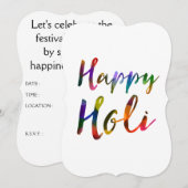 Gelukkige Holi Bokeh Lichten Kaart (Voorkant / Achterkant)