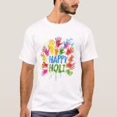 Gelukkige Holi kleurrijke handen | Viering van Ind T-shirt (Voorkant)