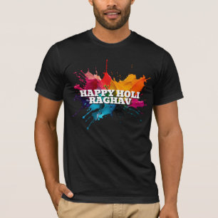 Gelukkige Holi Kleurrijke Splash Viering van Ind T-shirt