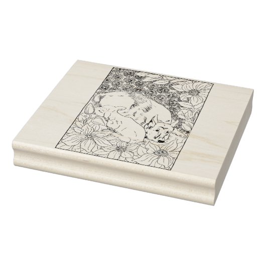 Gelukkige Holle Duitse Herder Rubberstempel (Stempel)