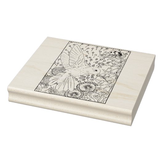Gelukkige Holle kolibrie Rubberstempel (Stempel)