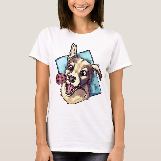 Gelukkige hond en koekje t-shirt (Voorkant)